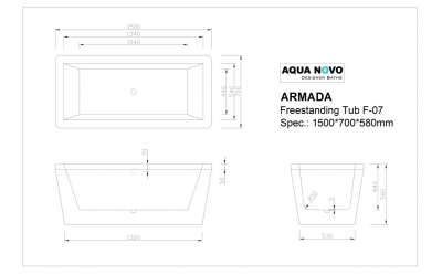 Volně stojící vana Aqua-Novo Armada