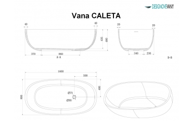 Volně stojící vana Caleta
