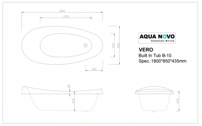 Vestavná vana Aqua-Novo Vero